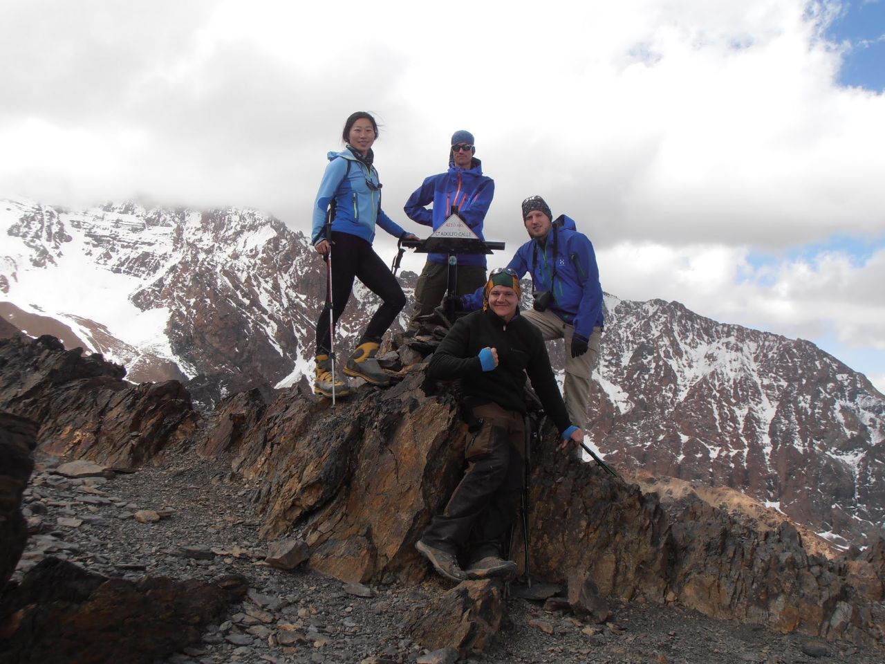 Teamet på toppen av Cerro Adolfo Calle, 4200möh.