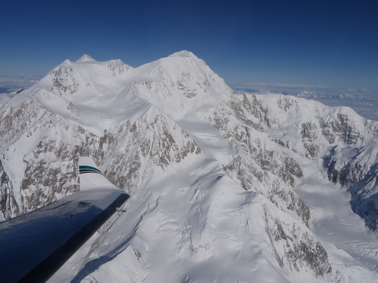 Mount McKinley West Buttress (lower left to upper right), August 2010