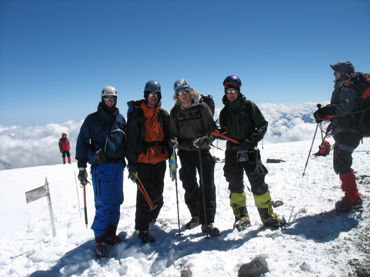 Team Lajt on the summit of Elbrus